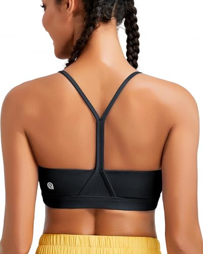Image of RUNNING GIRL Sports Bras for Women,Y-Back Medium Support Workout Sports Bra Padded Racerback Supportive Bras Push up(WX3048 Black M)