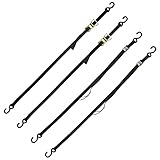 Rage Powersports 6' Black Wheelchair Scooter Carrier Cam Ratchet Tie-Down Strap Set