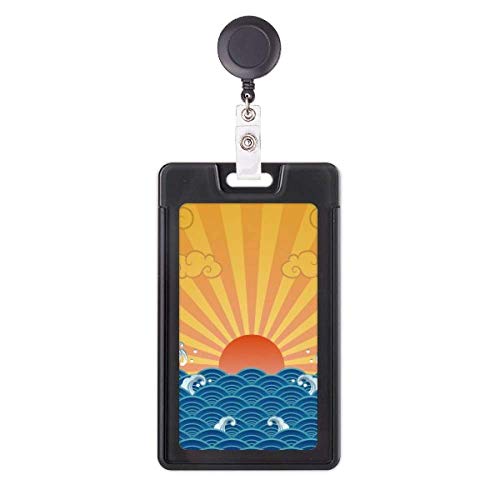 Funda retráctil para tarjetas con carrete extensible suave y diseño de nubes de tormenta