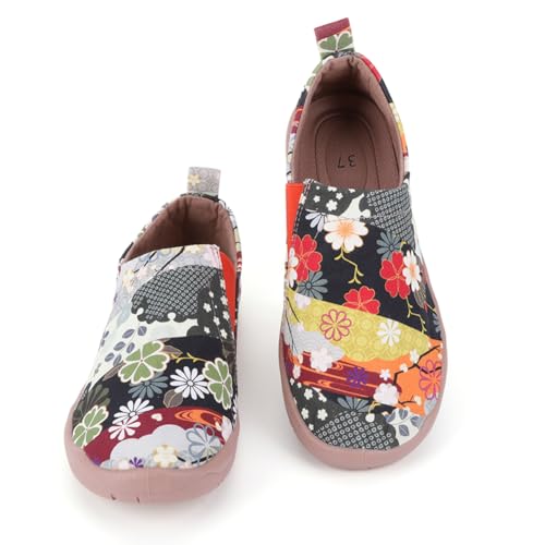 Women's Art Painted Canvas Loafers Slip On Sneaker with Orthopedic Arch Support Lightweight Travel Shoes Comfort Soft Casual Walking Shoes3