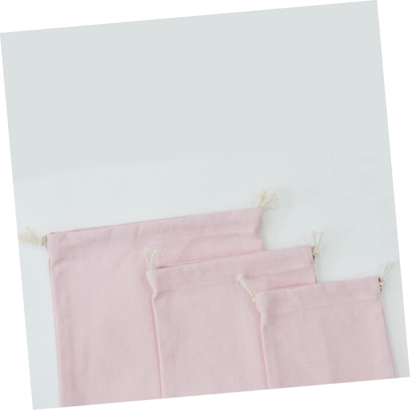 HOLIDYOYO 3pcs Cotton Drawstring Bags for Storage Simple and Practical Pouches for Candies Jewelry and Sundries Soft Cotton