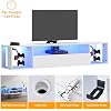 SogesPower Floating TV Stand Wall Mounted with Lights,LED TV Stand Floating Entertainment Center with Storage for Bedroom Living Room,Modern Floating Shelf for Under TV,White 55