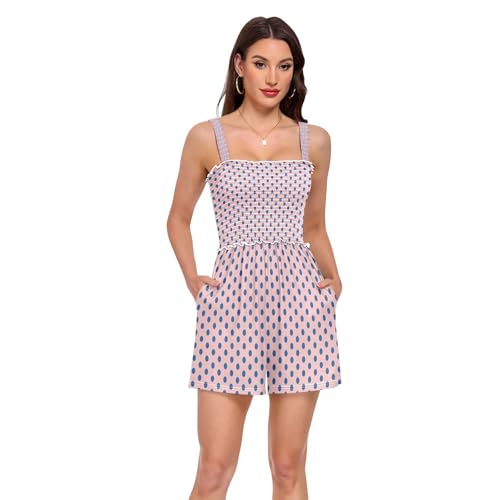 Barboteuse femme à pois tenue légère et décontractée pour vos journées à la plage