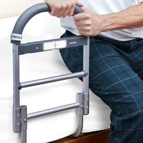 Lunderg Bed Assist Rail for Seniors with Motion-Activated Light & Non-Slip Grab Bar - Easy to...