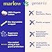 Marlow 100% Organic Cotton Easy Glide Tampons with Compact Plant Based BPA Free Applicator, Chlorine Free, Toxin Free, Hypoallergenic, Dermatologically Tested, Fragrance Free, Super, 18 Count