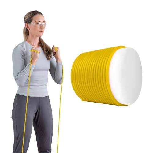 THERABAND Latex Resistance Tubing Yellow Light Level 1 25 ft Roll Professional Grade for Upper and Lower Body Workouts Cut-to-Length Color-Coded Resistance Levels