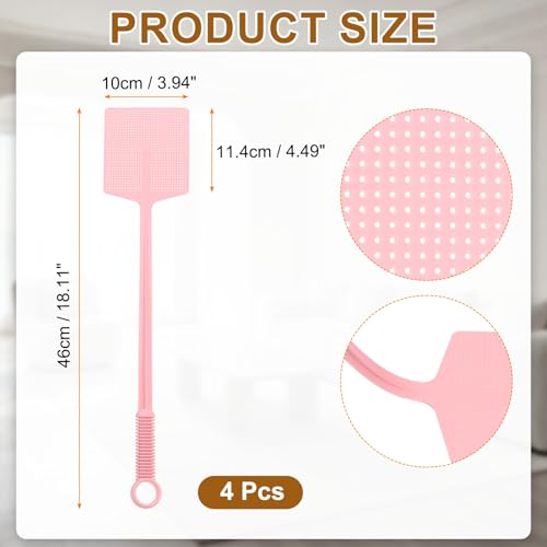 Matamoscas para el hogar ideal en terrazas y exteriores de plástico rosa 3