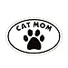 Cat Mom Oval Magnet