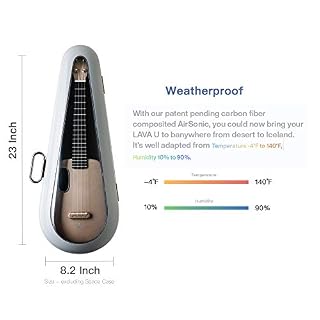 LAVA U Kohlefaser Ukulele mit Effekten Concert Reise Ukulele mit Case Pick und Aufladekabel (FreeBoost, Sparkle Gold, 23… - Les Beatles, Paul McCartney, John Lennon, RIngo Starr, George Harrison LAVA U Kohlefaser Ukulele mit Effekten Concert Reise Ukulele mit Case Pick und Aufladekabel (FreeBoost, Sparkle Gold, 23… – Image 4