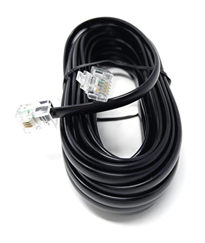 DRUT 5m, RJ11 to RJ11 Telephone Landline Cable ADSL (6P4C) Flat Lead High Speed BT Internet Broadband Male to Male Router