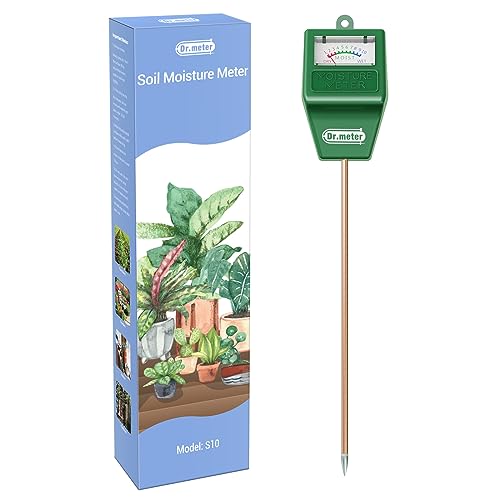 Dr.meter Igrometro per Piante, 27CM Misuratore Umidità Terreno Suolo Acqua Monitor di Giardinaggio, Agricoltura, Piante da Interno ed Esterno (Nessuna Batteria Necessaria)