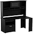 Bush Furniture Cabot Corner Desk with Hutch in Espresso Oak