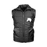 schwarze Thermoreitweste mit Pferdekopf