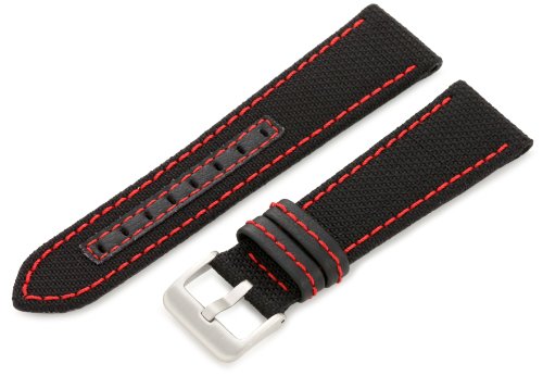 Hadley-Roma 24mm 'Men's' Watch Strap, Color:Black (Model: MSM848RQ 240)