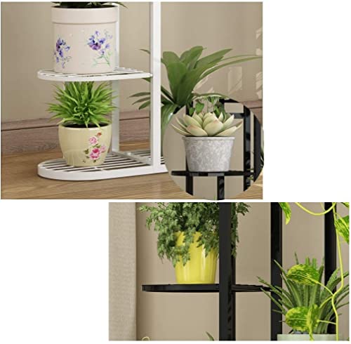 Image of Bee Creative Trendy Luxury Metal 6 Tier 7 Potted Plant Stand Multiple Flower Pot Holder Shelves Planter Rack Storage Organizer Display For Indoor Outdoor Size- Hxl 41X18 Inch