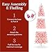 Best Choice Products Flocked Pink Pencil Christmas Tree, Pre-Lit Slim Artificial Holiday Decoration, 6ft Lighted Skinny w/Base, Warm White Lights