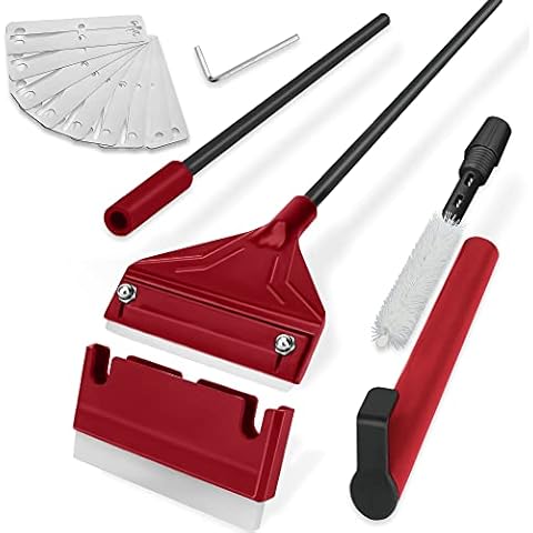 NEPTONION 24.5’’ Professional Algae Scraper, Aquarium blade Cleaner with 10 Pcs Replaceable Blades Stubborn Algae, Suitable for Water Tank Size Above 30 Gallons Cover