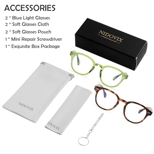 Image of Retro Round Blue Light Blocking Glasses for Men Women, Vintage Frame Non-prescription Computer Reading Eyeglasses