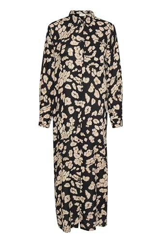 Robe chemise longue femme KAFFE en coupe décontractée avec boutons et col élégant