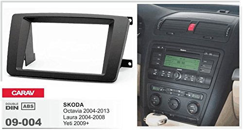 09-004-25-7 - Mascherina autoradio doppio DIN per Skoda Octavia 2004-2013, Laura 2004-2008, Yeti 2009+