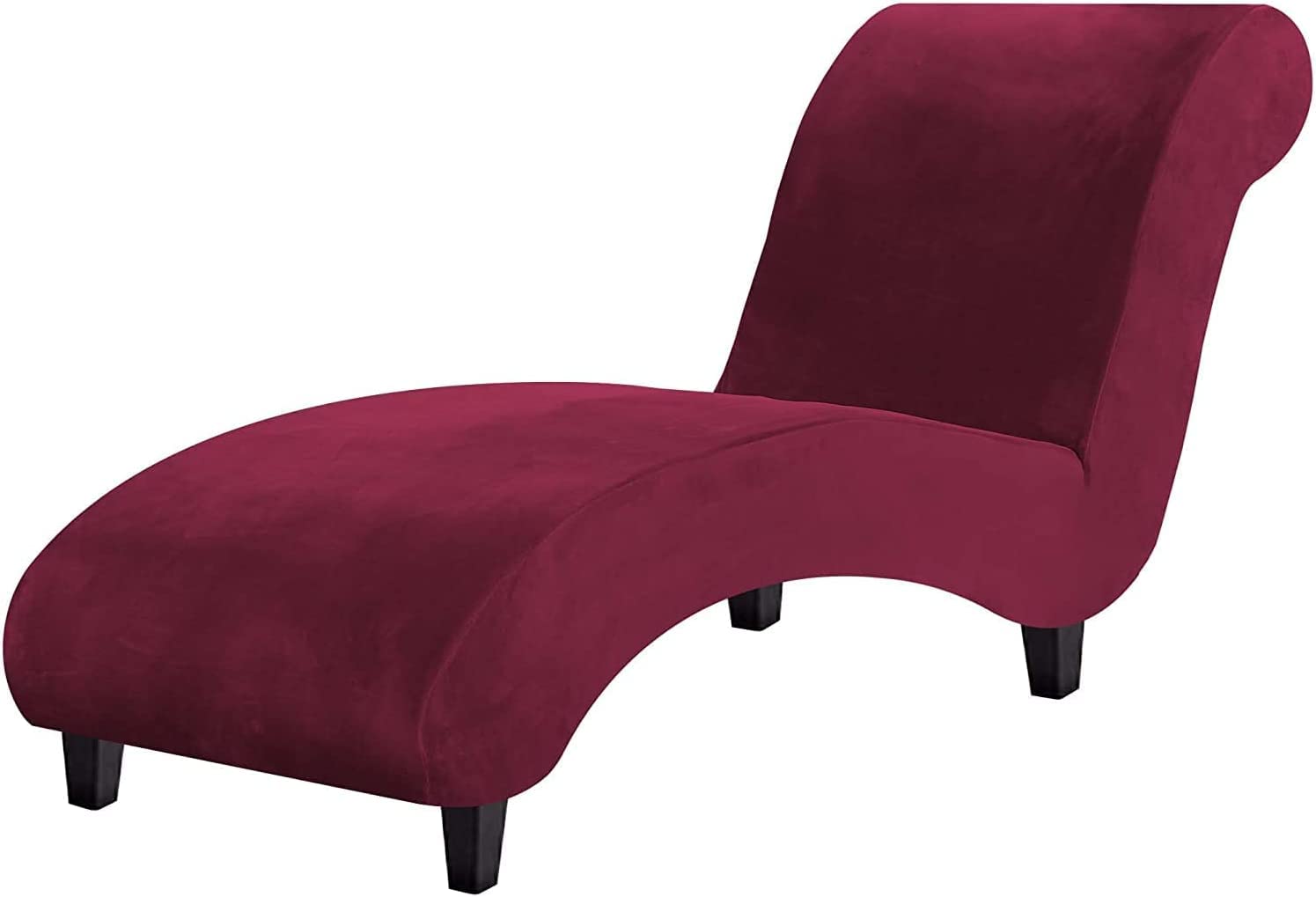 ELYSYSRL Velluto Copri Chaise, Fodera per Chaise Longue Elasticizzata in Velluto per Interni, Senza Braccia Copri Protettiva per Chaise Longue Protezione per mobili Lettino per Soggiorno (Color : #2