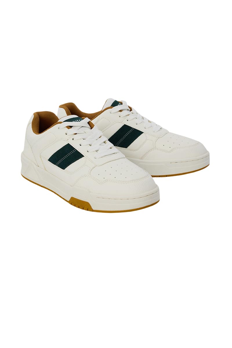 SNITCH Men's Sneakers | Minimalist Solid Pattern with Stripes | PU+Suede Upper, Breathable Mesh Insole, TPR Outsole | Styl... - Review, Price and Buying Guide