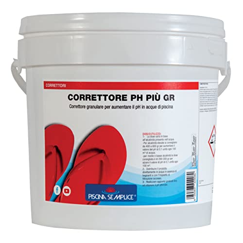 Lapi - 5 kg Correttore PH più Granulare. per Regolare I Valori di PH Troppo Bassi dell'Acqua Piscina. Prodotto da Azienda Italiana certificata