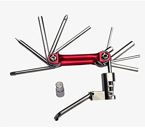 SHISHI Outils de vélo de vélo Réparation Set 11 in 1 Touche de réparation de vélo Kit Tourdiver Tournevis Chaîne en Acier au Carbone Outil Multifonction de vélo (Color : A)