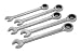 5pc Metric Ratcheting Combination Wrench Set | ARES 70058 | 72 Tooth Ratchet Mechanism Works with a 5° Sweep for Confined Areas