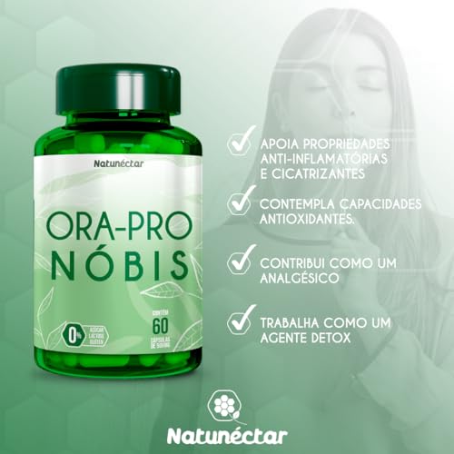 Ora Pro Nobis 60 Cápsulas Vitaminas Minerais Fibras Natunéctar
