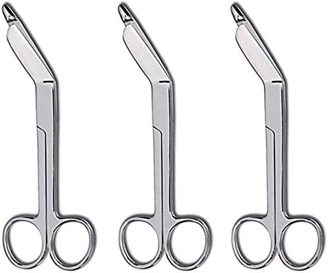 Lister Bandage Scissors 5.5 Inch – 3 Pcs Set, High Grade Surgical Stainless Steel, Ideal for EMTs, Paramedics, Nurses, and Medical Students