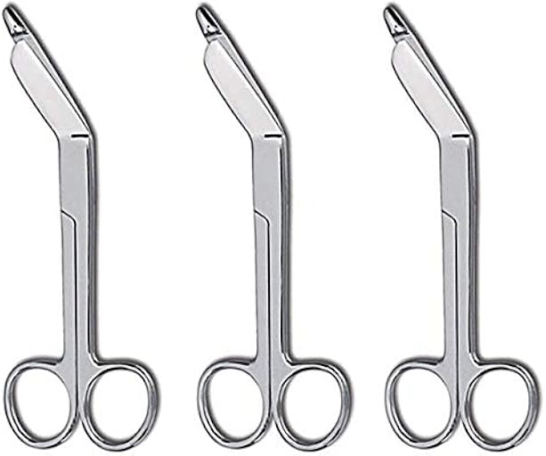 SURGICAL ONLINE Lister Bandage Scissors 5.5 Inch – 3 Pcs Set, High Grade Surgical Stainless Steel, Ideal for EMTs, Paramedics, Nurses, and Medical Students