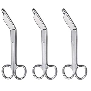 SURGICAL ONLINE Lister Bandage Scissors 5.5 Inch – 3 Pcs Set, High Grade Surgical Stainless Steel, Ideal for EMTs, Paramedics, Nurses, and Medical Students