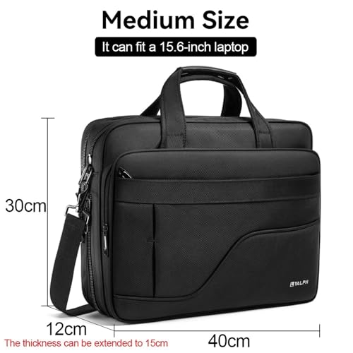 Briefcases Large Capacity Briefcase Bag Men Business Bag 15.6 Inch 17 Inch 19 Inches Laptop Bag Shoulder Bags(Medium Size)2