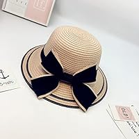 MengH-SHOP Strohoed voor meisjes, zonnehoed en tas, set met
