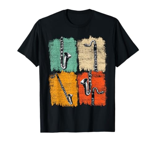 Camiseta Retro Bass Clarinet Camiseta