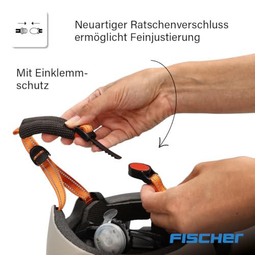 FISCHER BMX Fahrradhelm, Radhelm, Dirt Bike Helm Plus Power, S/M, 54-58cm, bunt, mit integriertem LED-Rücklicht