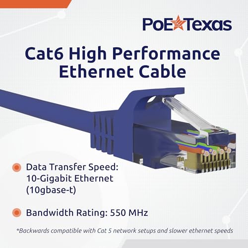 Cable Ethernet Cat 6 PoE Texas 7 pies 10 unidades azul miniatura 2
