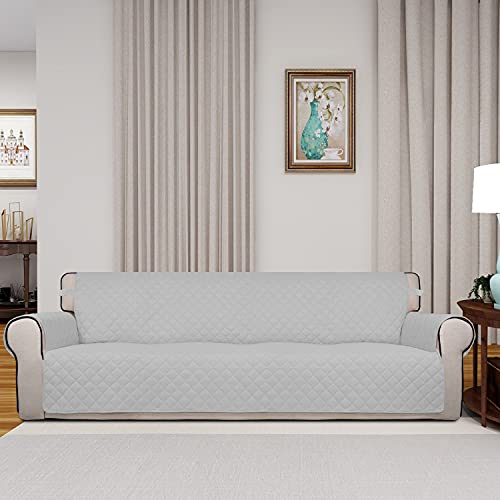 image for PureFit Reversible Quilted Sofa Cover, Water Resistant Slipcover Furni