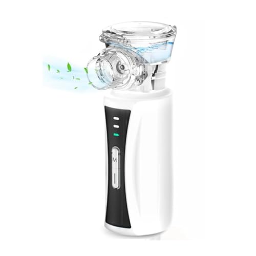 Nikypj Tragbarer Inhalator mit 2 Masken Schwarz