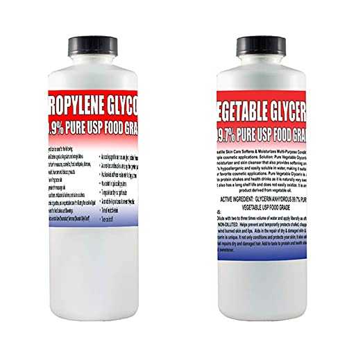 32oz Vegetable Glycerin and 32oz Propylene Glycol Bundle - 64 Total Fluid Ounces - Made in The USA