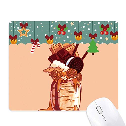 Tapis de souris en jeu biscuits chocolat grand office mat Noël fini les dérapages