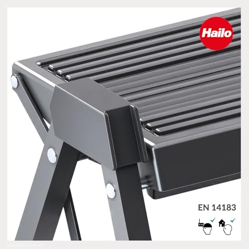Hailo Stepfix Klappleiter 4410001 – 2-stufige Sicherheitsleiter der 3. Generation
