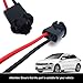 T10 Bulb Socket with Wire Pigtail, Plastic Pure Copper Two Pin Two Wire Harness Plug Parking Light License Plate Light Pre-Wired Connector, Plug Play Lighting Accessories, for Cars (Multicolored)