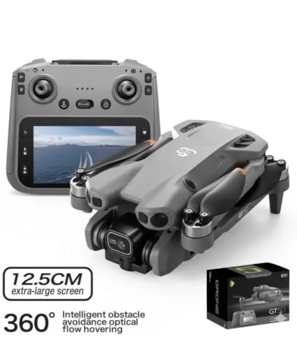 Image of 4k rEmOtE CoNtRoL DuAl cAmErA DrOnE 1080P Wi-fI SeLfIe gEsTuRe rC DrOnE WiTh oBsTaClE AvOiDaNcE BrUsHlEsS MoToR OnE KeY TaKe-oFf & lAnDiNg 4.5 iNcH LcD DiSpLaY (GT50) 63% off