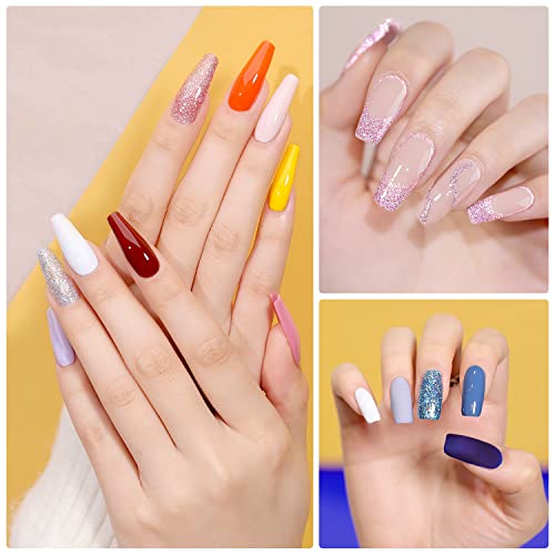 Gaoy Nail Tips And Glue Gel Nail Kit, Gel Polish Nail Extension Kit With U V Light Press On Fake Coffin Nails For Diy Acrylic Nail Art At Home #TOP19