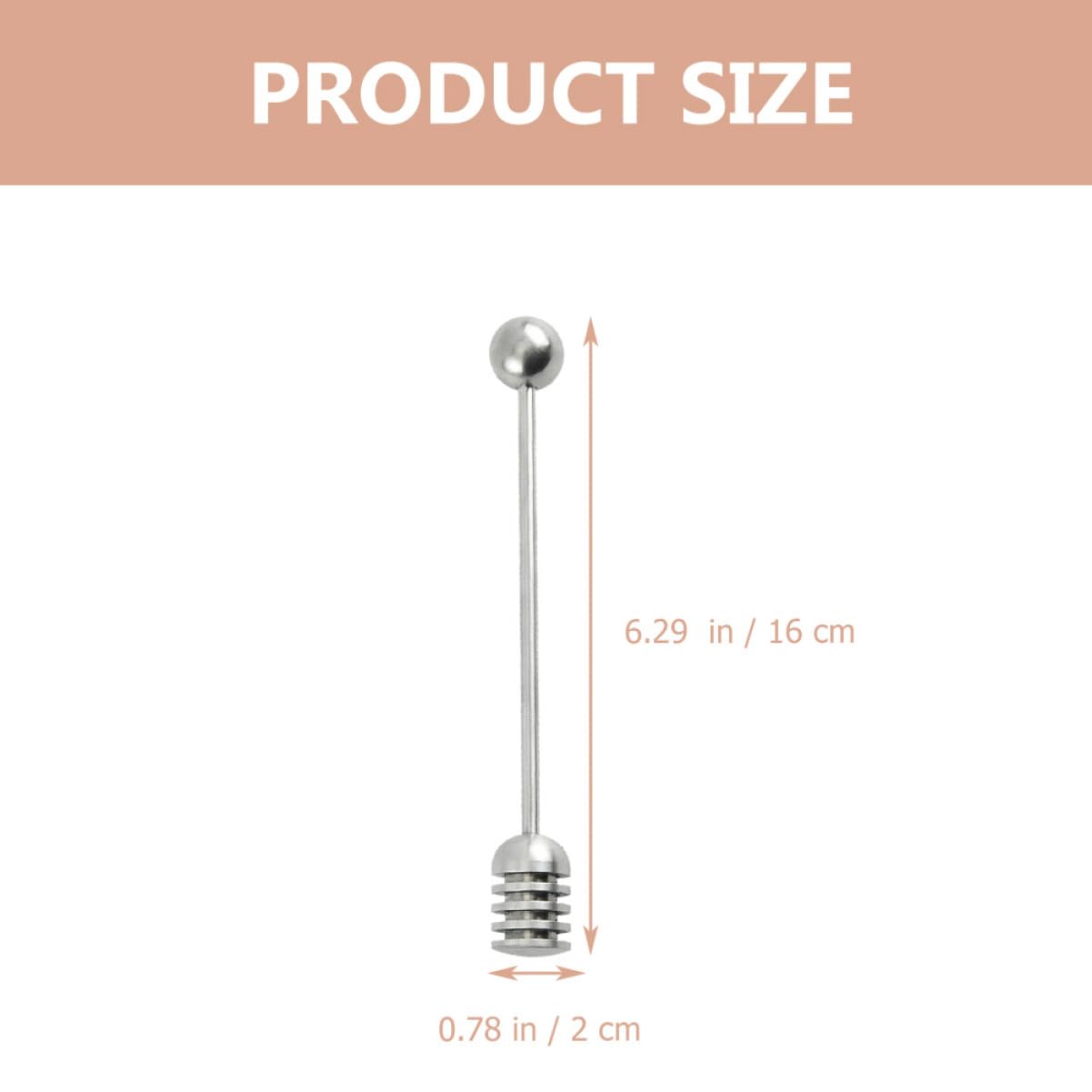 Honey Blender Mini Mason Jars Honey Sticks Honey Mixing Spoon Syrup Stick Server Honeycomb Stick Metalhoney Dippers Honey Taking Tools Housewarming Silver 304 Stainless Steel GRIRIW