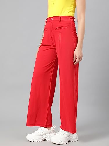 Image of KOTTY Women's Casual Flared Pants with High Waist