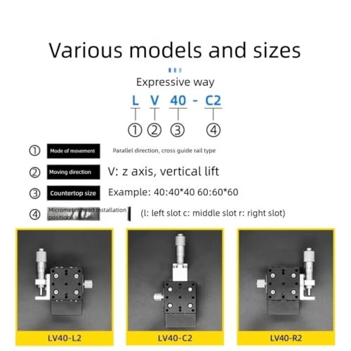 Plataforma de ajuste fino manual LV50 para una elevación vertical estable 3