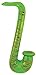 Produktbild Henbrandt 1 x Verkleidung Kostümparty Aufblasbar 75cm Bunt Jazz Saxophon Grün